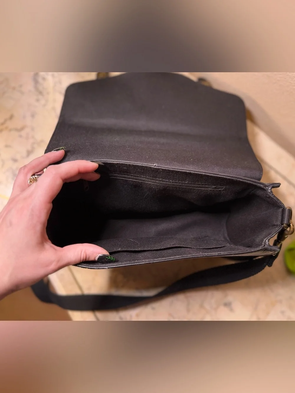 Black Leather Indian motorcycle purse